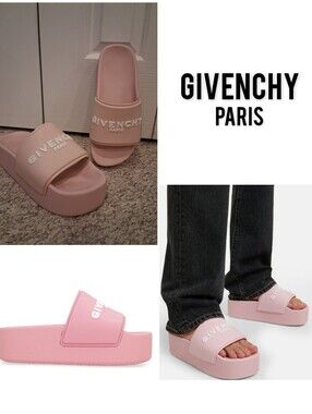 Givenchy Pink Platform Slide Sandals